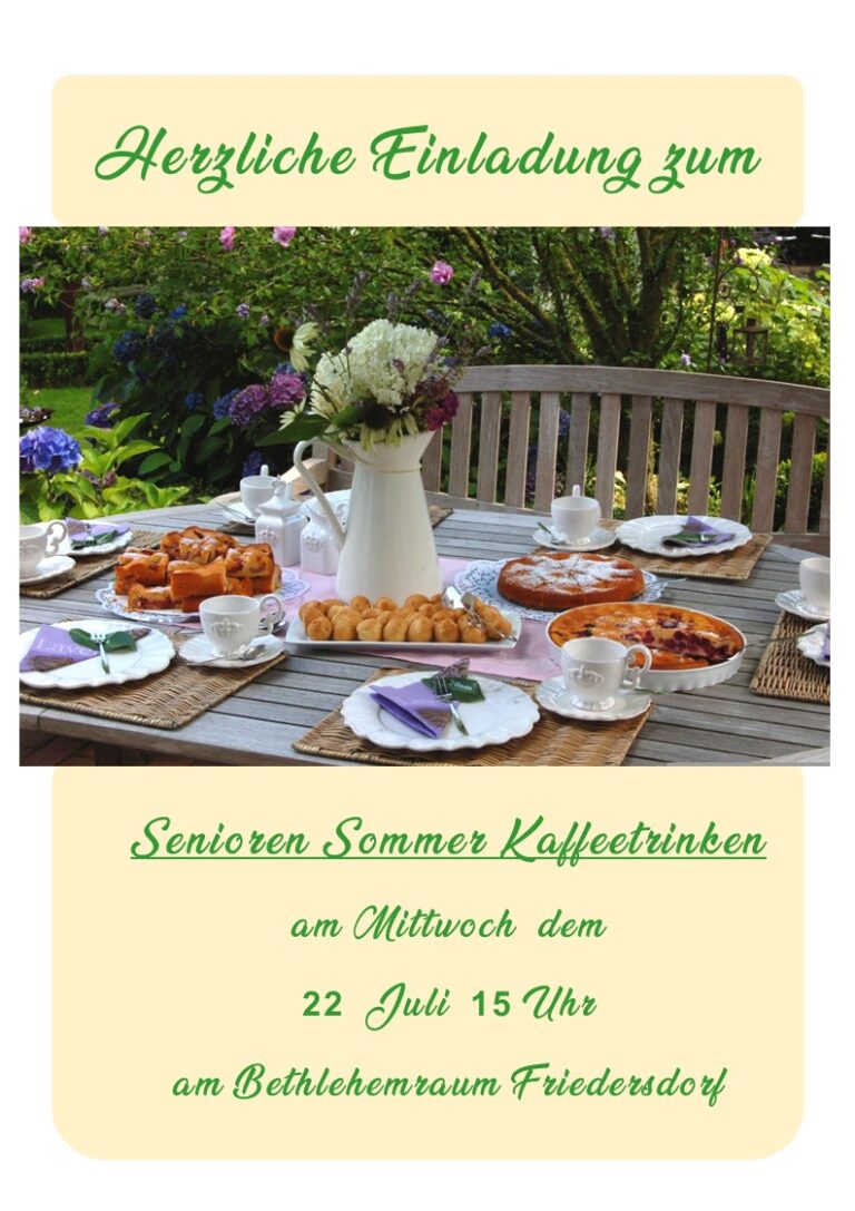 Senioren-Sommer-Kaffeetrinken