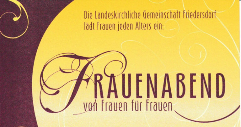 Herzliche Einladung zum Frauenabend